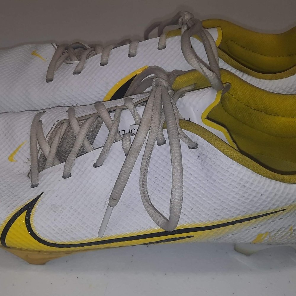 Nike Vapor Edge Speed 360 Cleats - White/Team Yellow-Black CD0082-103 Size 11